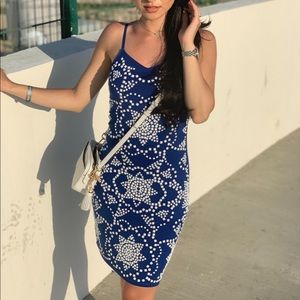 White studded dress stretchy